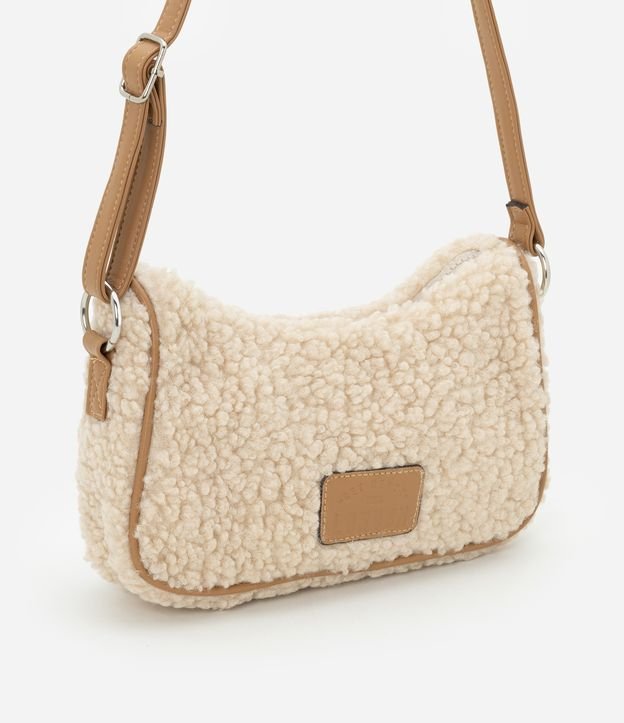 Bolsa Baguete Infantil com Textura em Sherpa - Tam Única