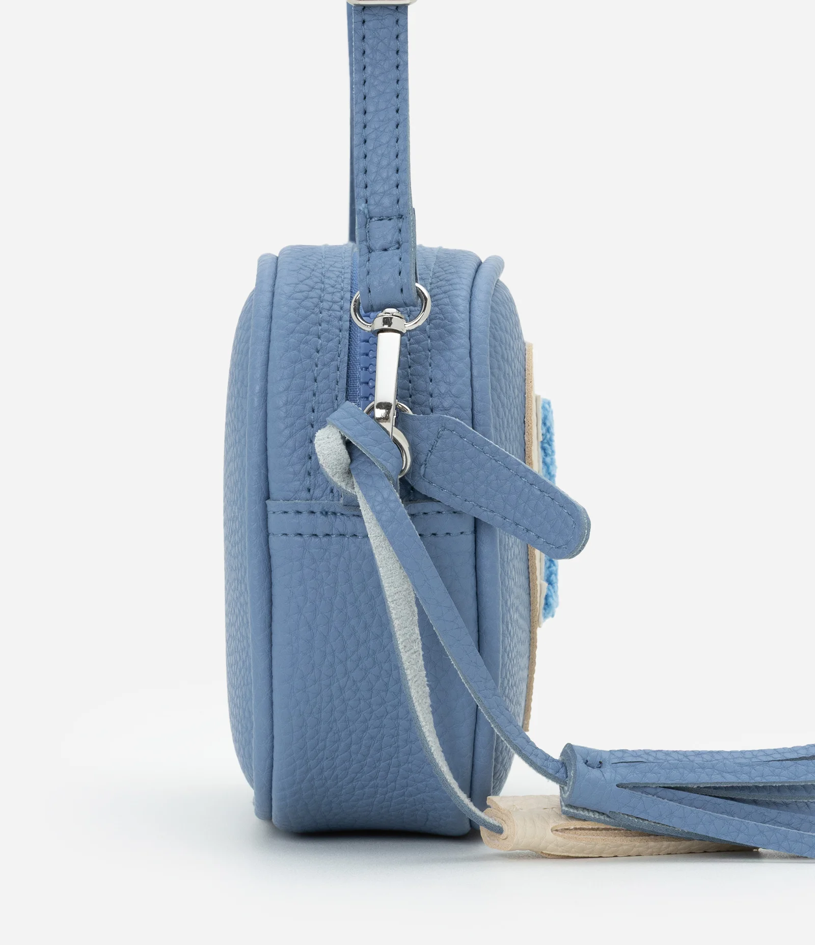 Bolsa Infantil Transversal com Bordado Coração - Tam Único Azul 2