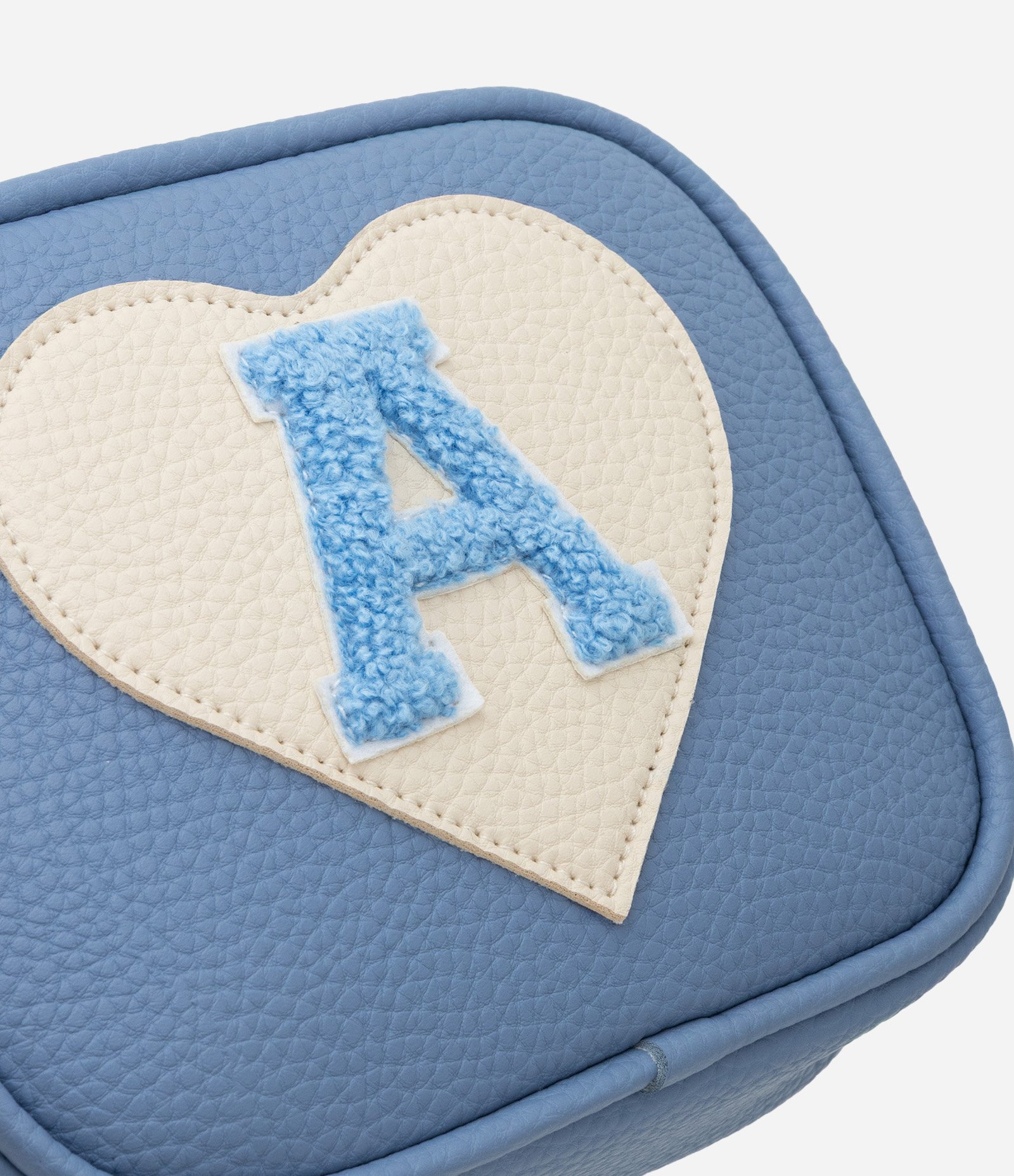 Bolsa Infantil Transversal com Bordado Coração - Tam Único Azul 4