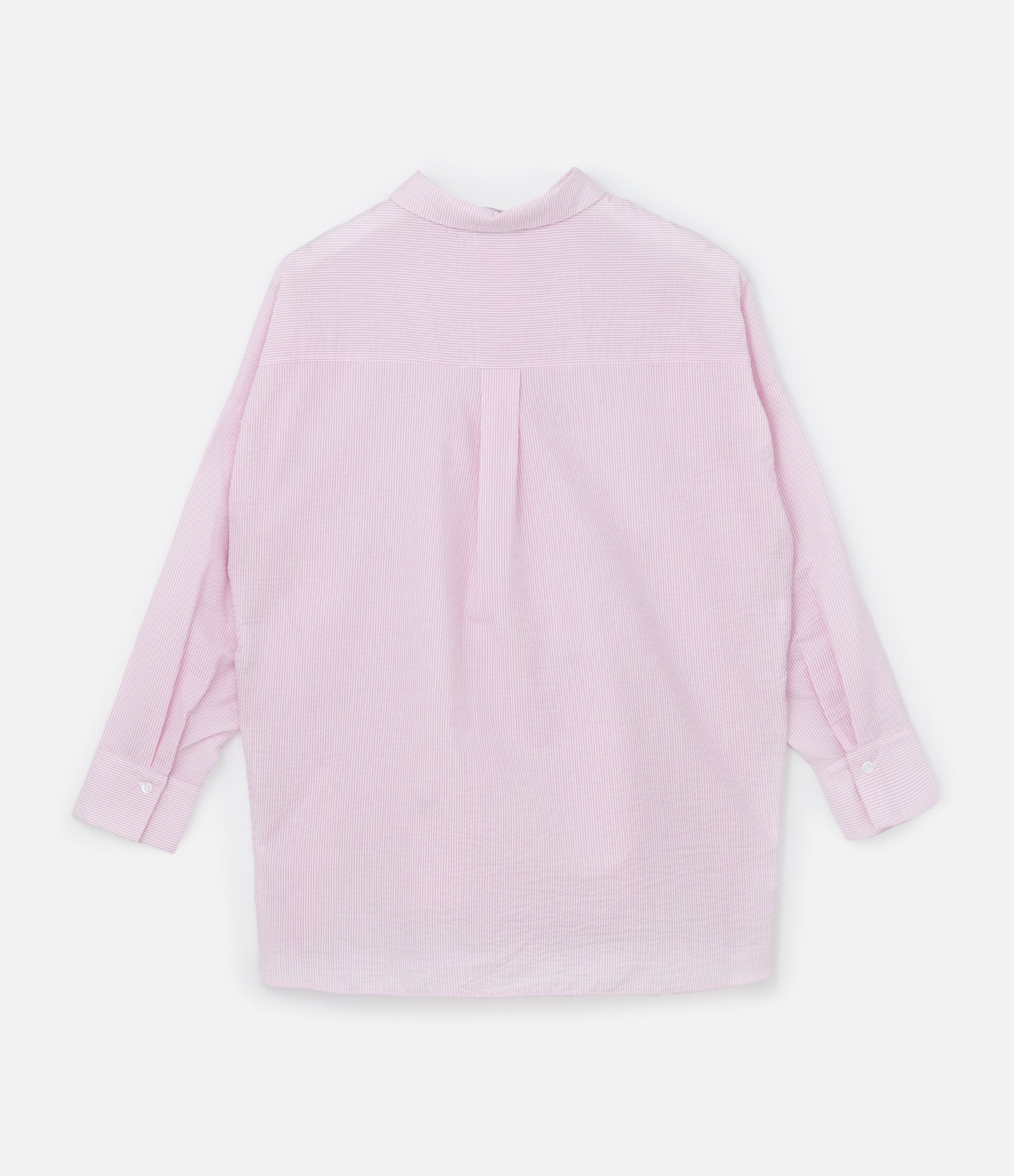 Camisa Listrada e Bordada de Morango Curve & Plus Size Rosa/Branco 5