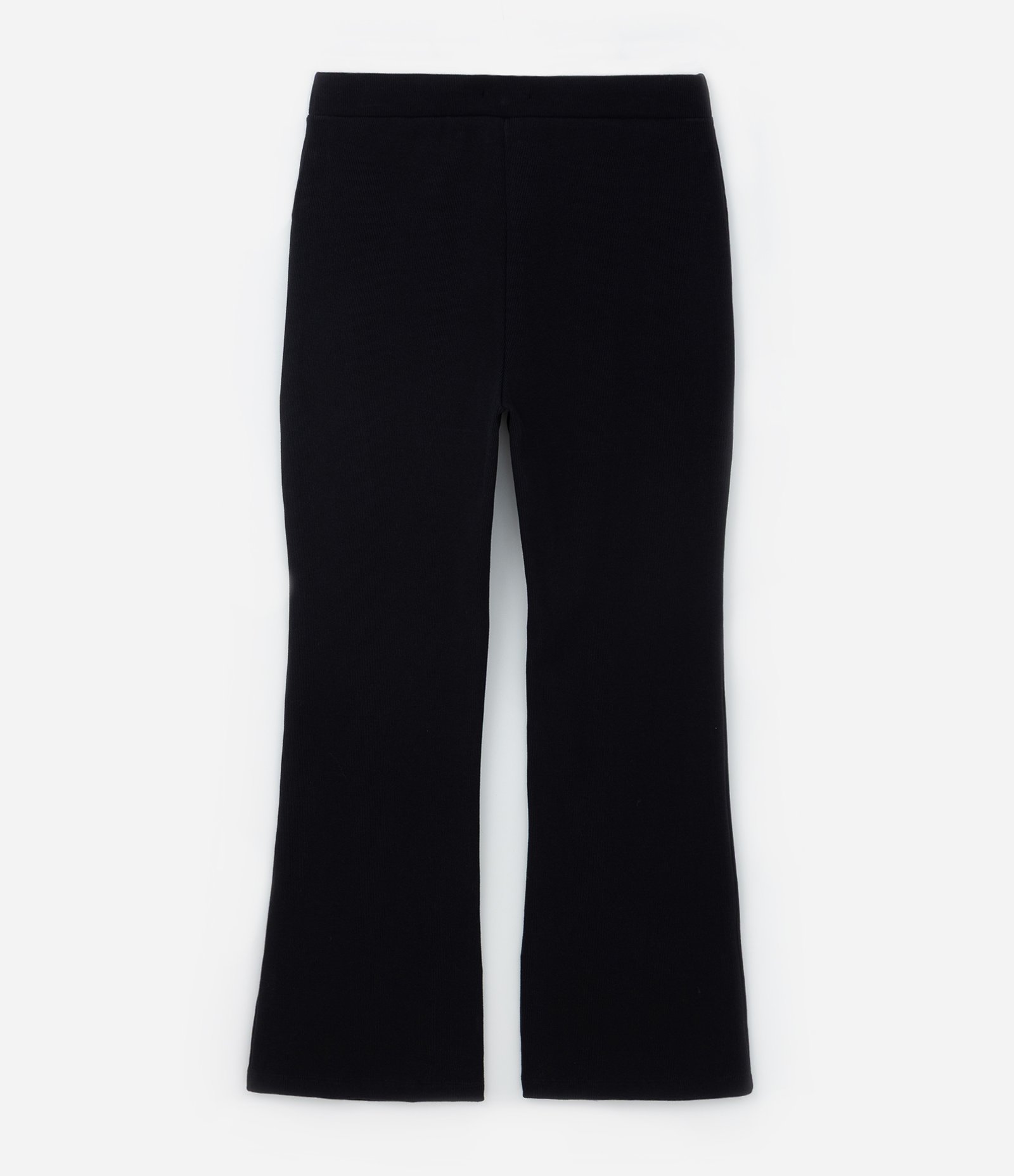 Calça Wide Leg em Ribana com Cós Elástico Curve & Plus Size Preto 6