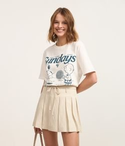 Camiseta em Algodão com Estampa Snoopy Sundays
