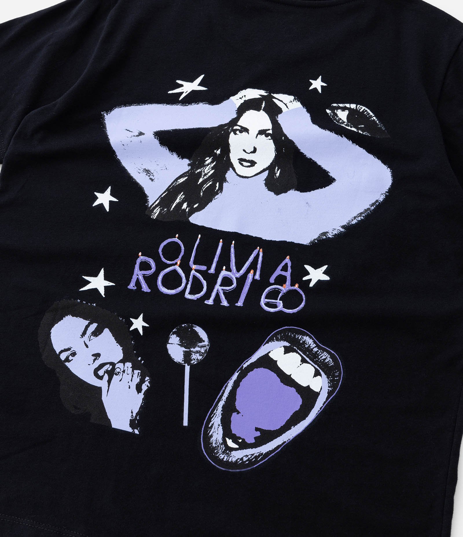 Camiseta Infantil com Estampa Olivia Rodrigo - Tam 5 a 14 Anos Preto 5