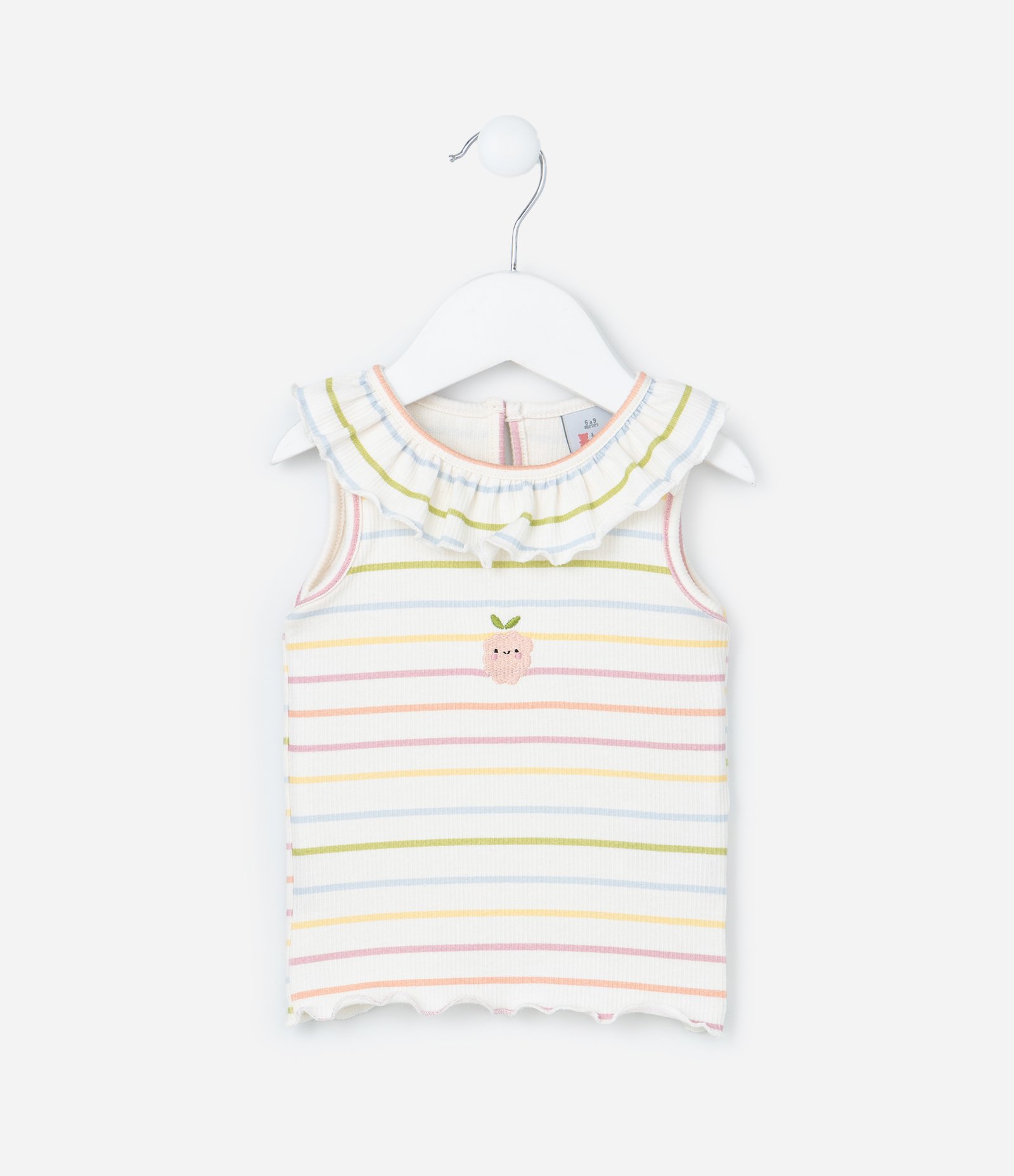 Regata Infantil com Babadinho e Listras - Tam 0 a 18 meses Multicores 1