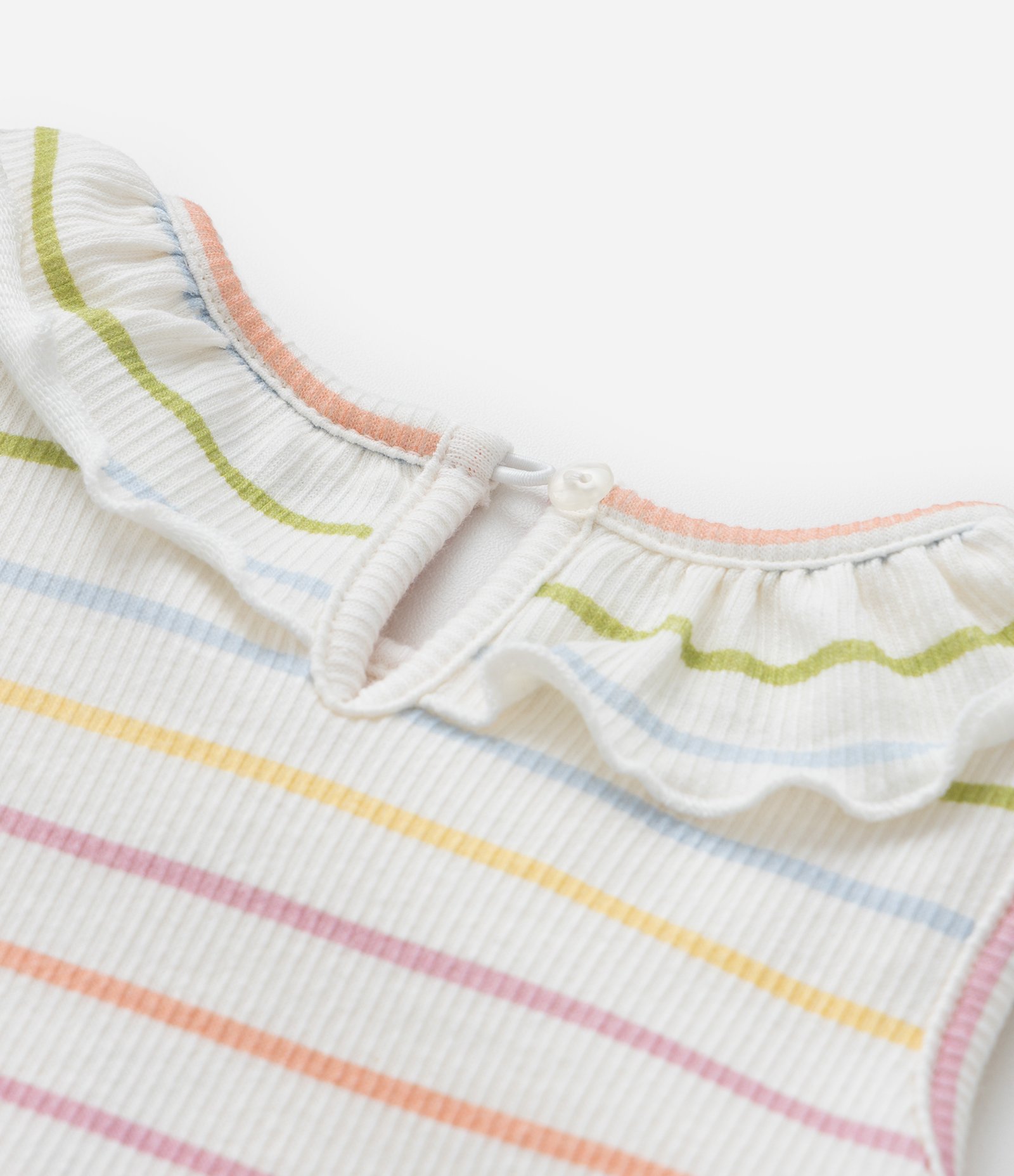 Regata Infantil com Babadinho e Listras - Tam 0 a 18 meses Multicores 4