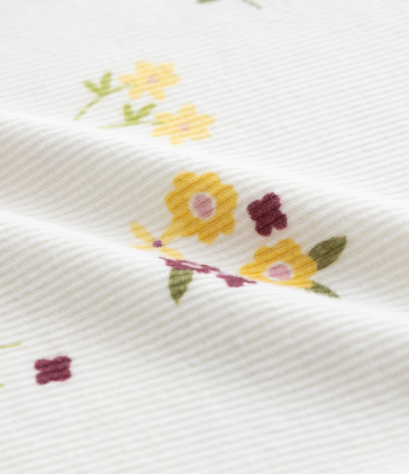 Blusa Infantil com Babados e Estampa Floral - Tam 0 a 18 meses Off White 3