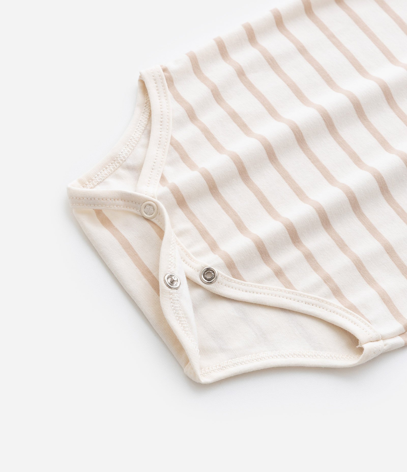 Body Infantil com Estampa Stitch e Listras - Tam RN a 18 meses Bege 5