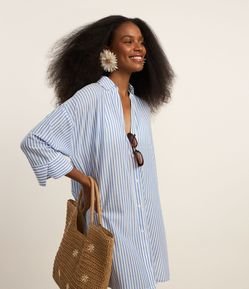 Saída de Praia Camisa em Voal Listrado