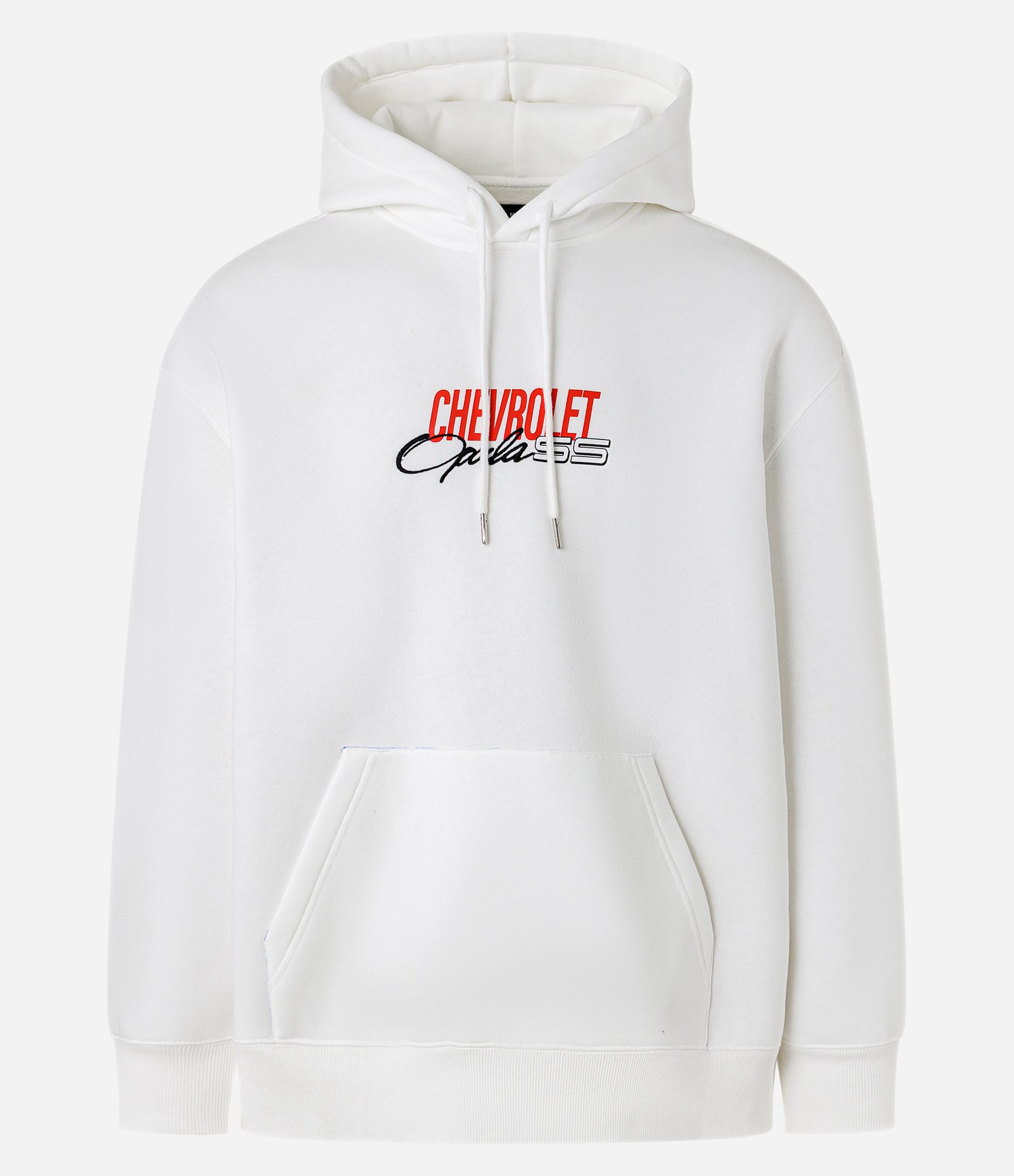 Casaco Relaxed em Fleece com Felpa com Estampa Lettering Carro Chevrolet Off White 6