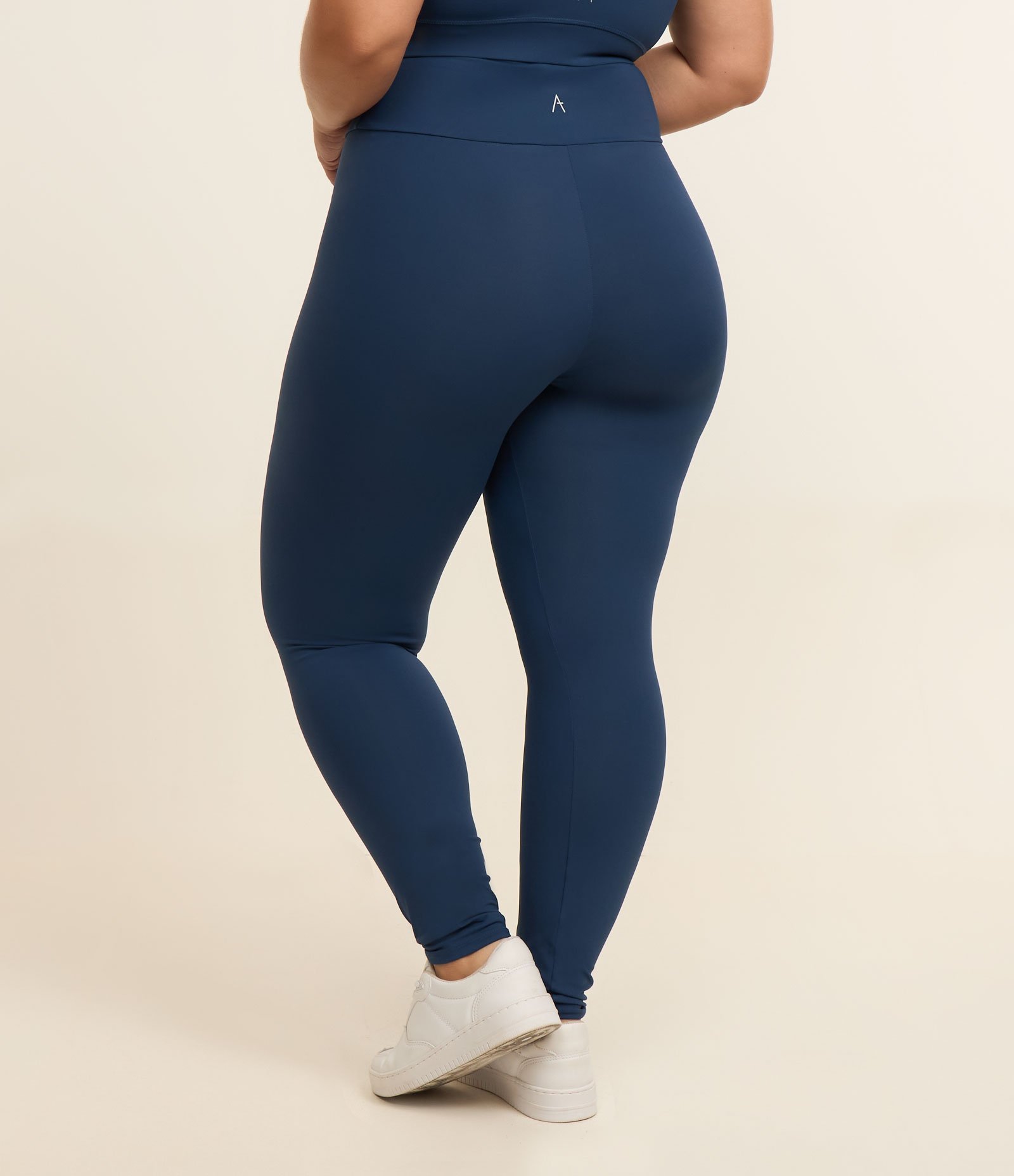 Legging Esportiva Tecnologia Dry Cós Alto Curve e Plus Size Azul 3