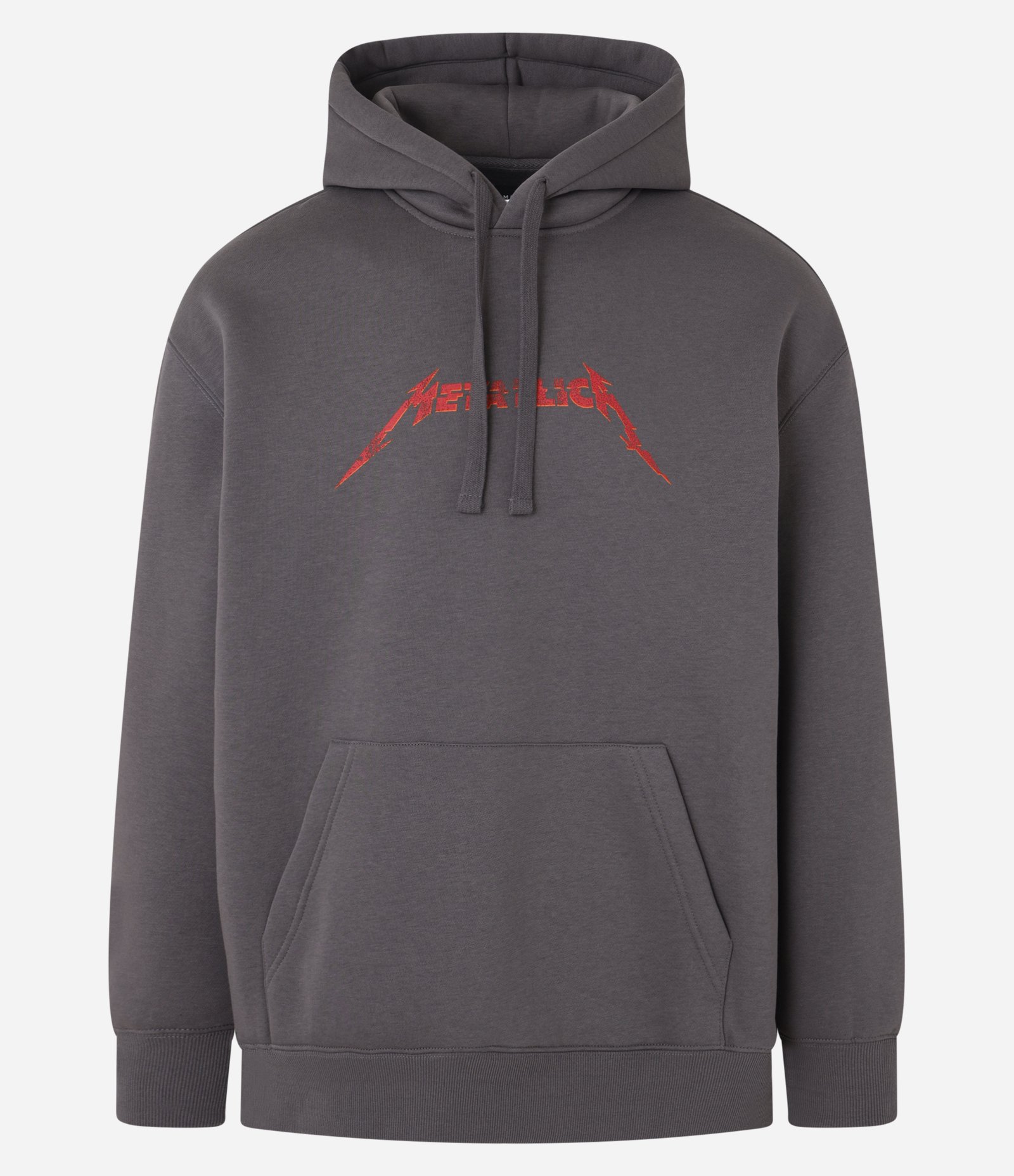 Casaco Relaxed em Fleece com Estampa da Banda Metallica Cinza 6