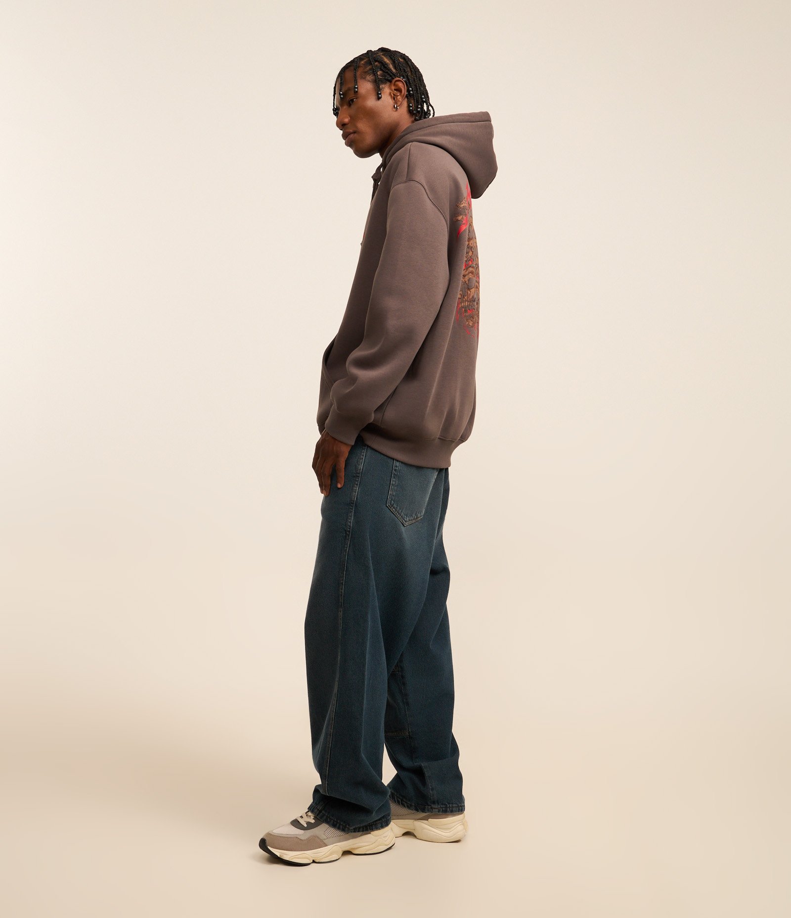 Casaco Relaxed em Fleece com Estampa da Banda Metallica Cinza 4