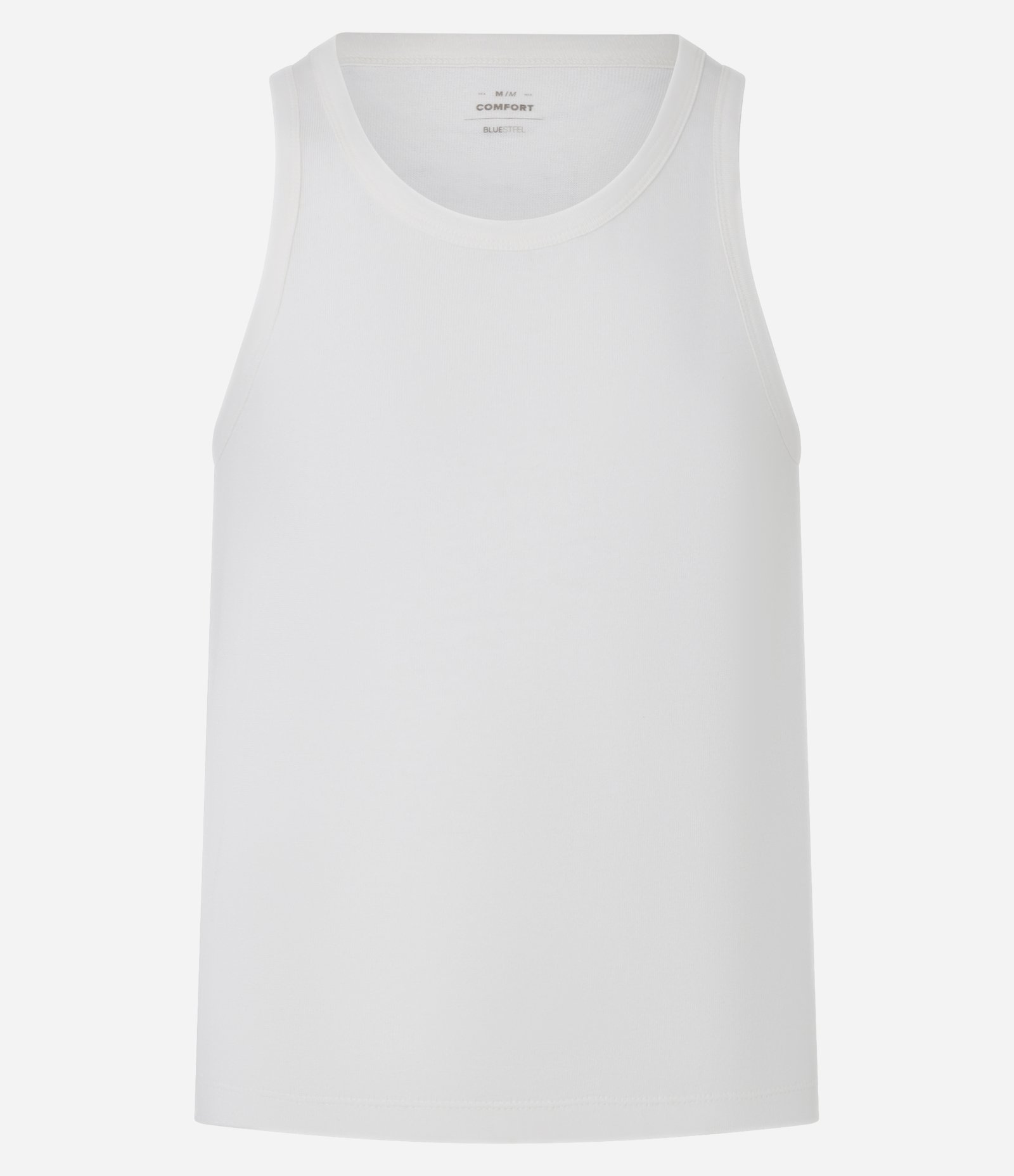 Regata Regular Básica Texturizada Branco 5