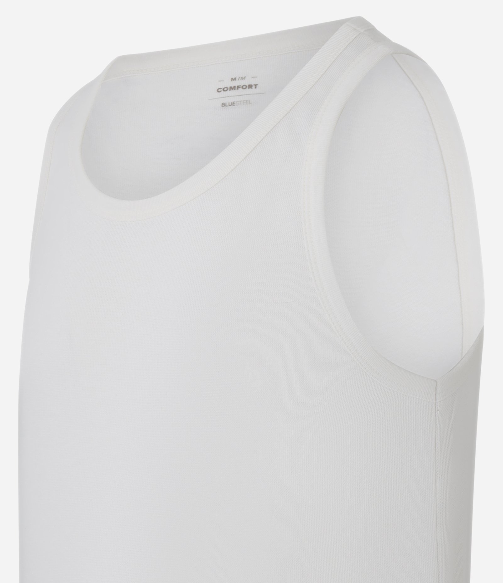 Regata Regular Básica Texturizada Branco 6