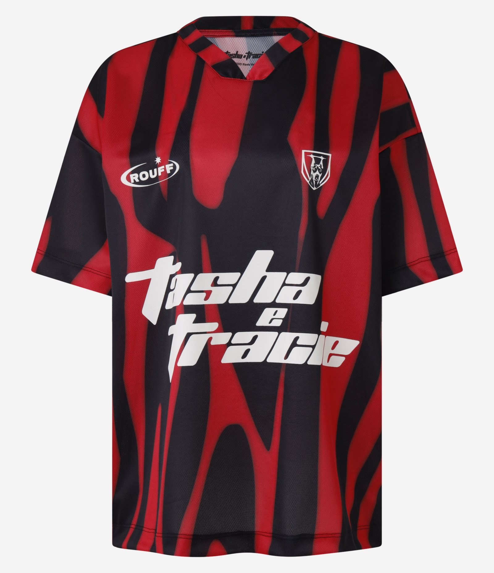 Camiseta Sport Core com Estampa Tasha e Tracie em Linhas Contrastantes Vermelho/Preto 5