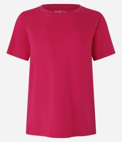 Camiseta Básica em Algodão com Manga Curta