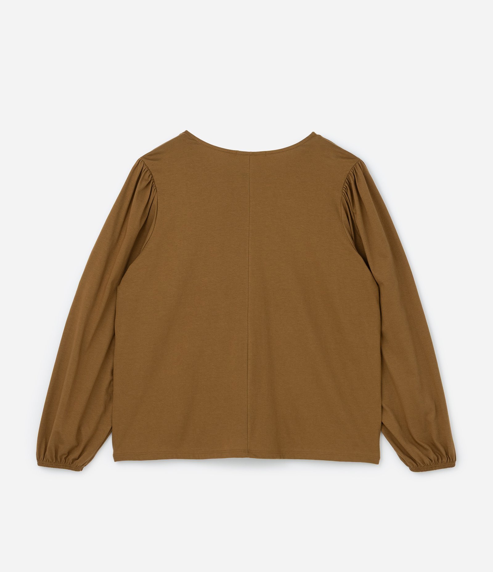 Camisa Bordado de Flor na Gola e Amarração Curve & Plus Size Marrom 6