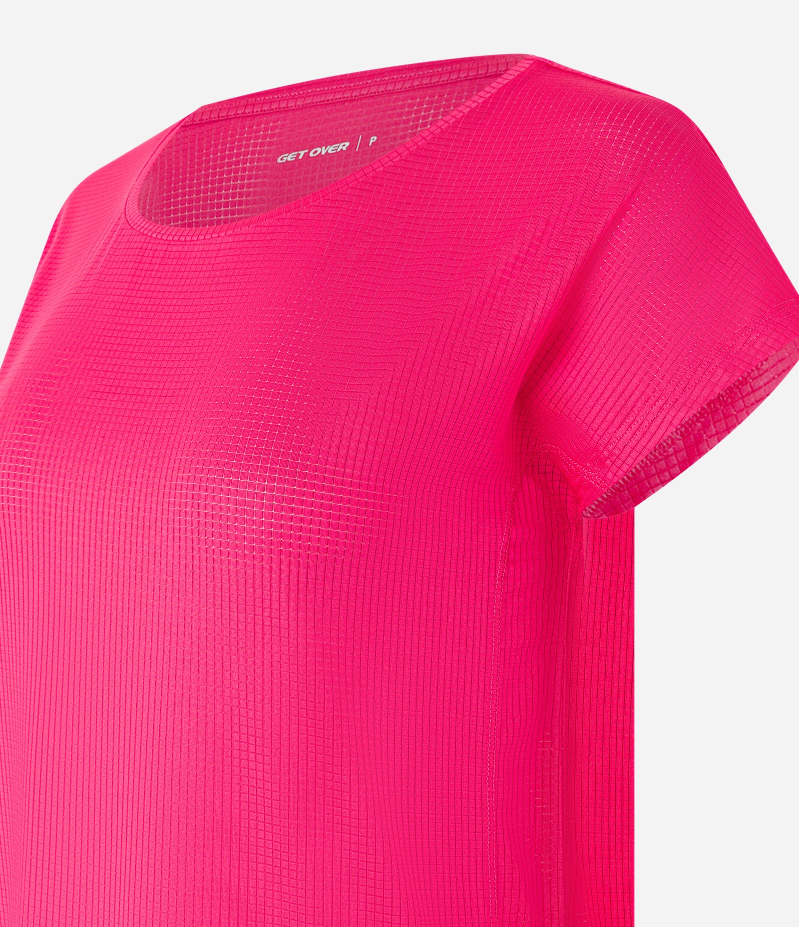 Camiseta Esportiva em Microfibra com Decote Redondo Pink 5