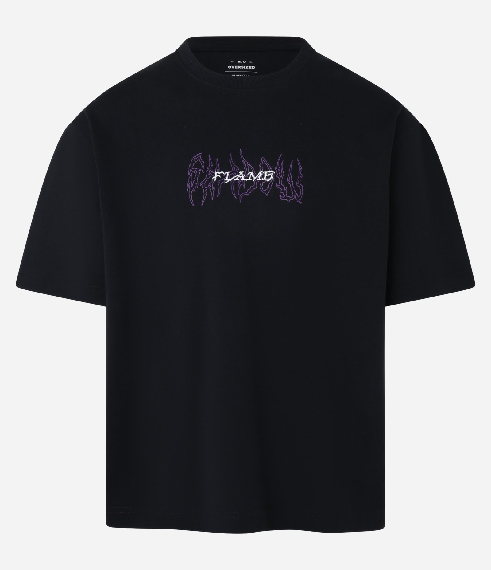 Camiseta Oversized em Malhão com Estampa Tribal Preto 6