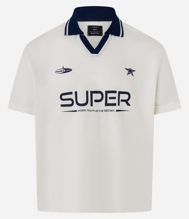 Camisa Polo Sportcore em Algodão com Estampa Lettering