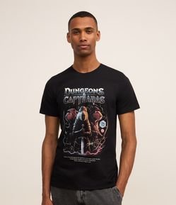Camiseta Regular em Algodão com Estampa Capivaras RPG