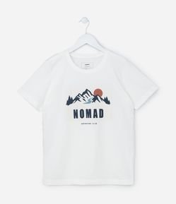 Camiseta Regular Infantil com Estampa de Montanha - Tam 5 a 14 Anos