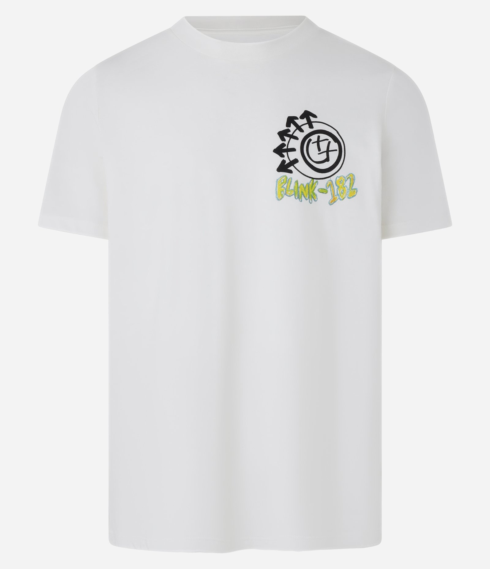 Camiseta Regular em Algodão com Estampa Blink 182 Branco 4