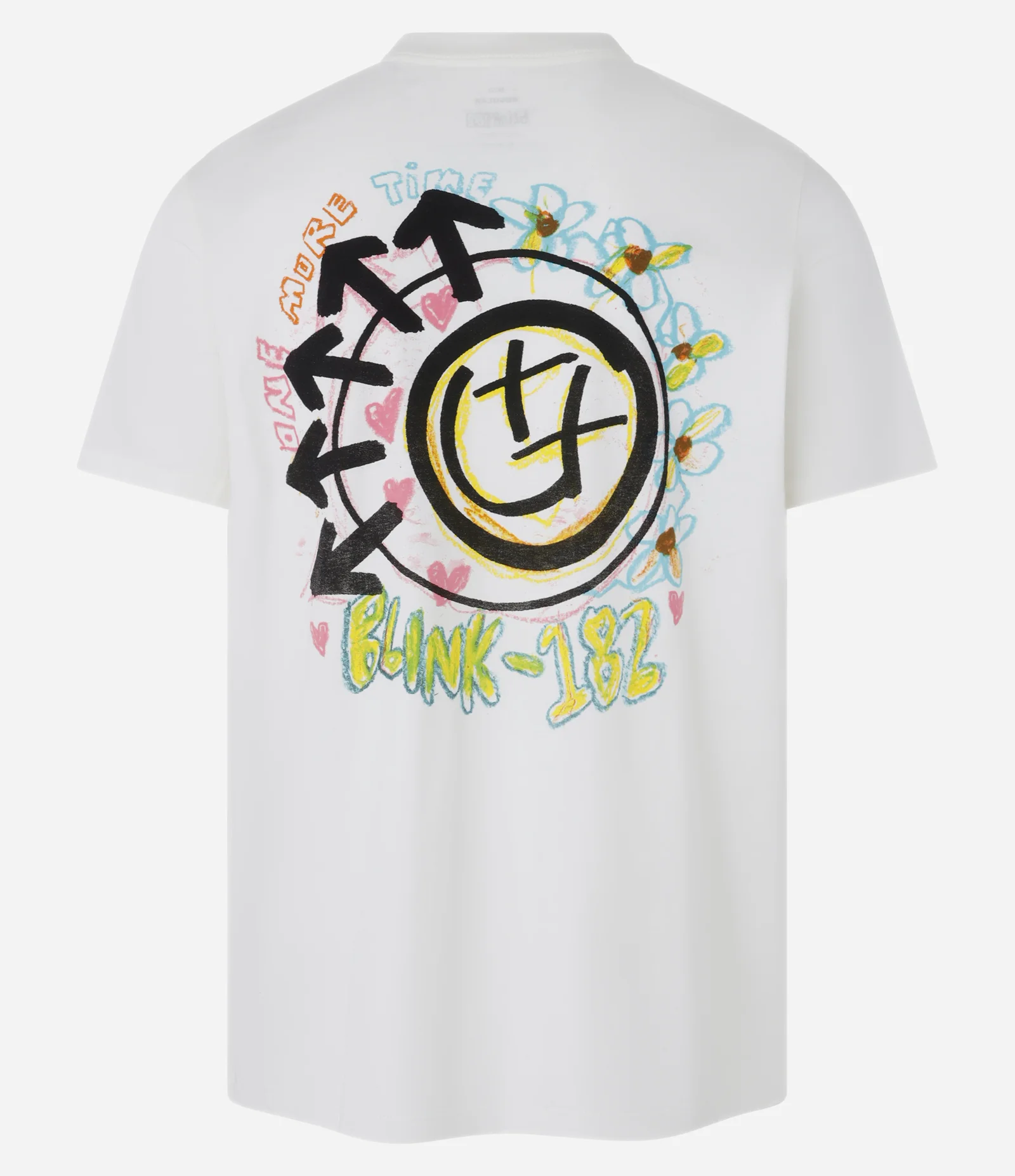 Camiseta Regular em Algodão com Estampa Blink 182 Branco 5