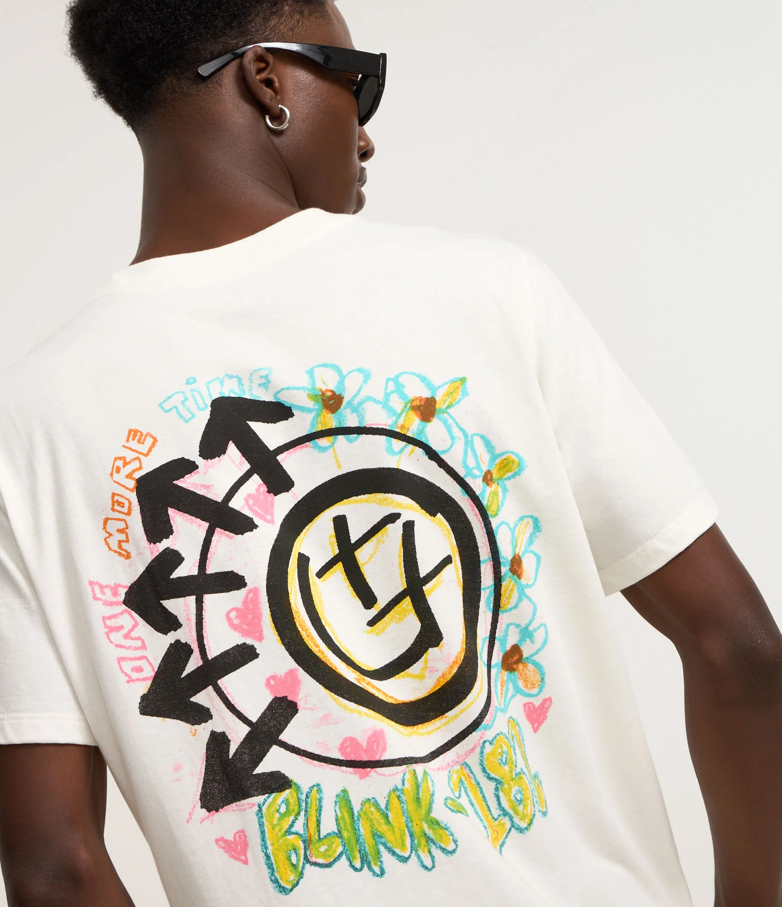 Camiseta Regular em Algodão com Estampa Blink 182 Branco 2
