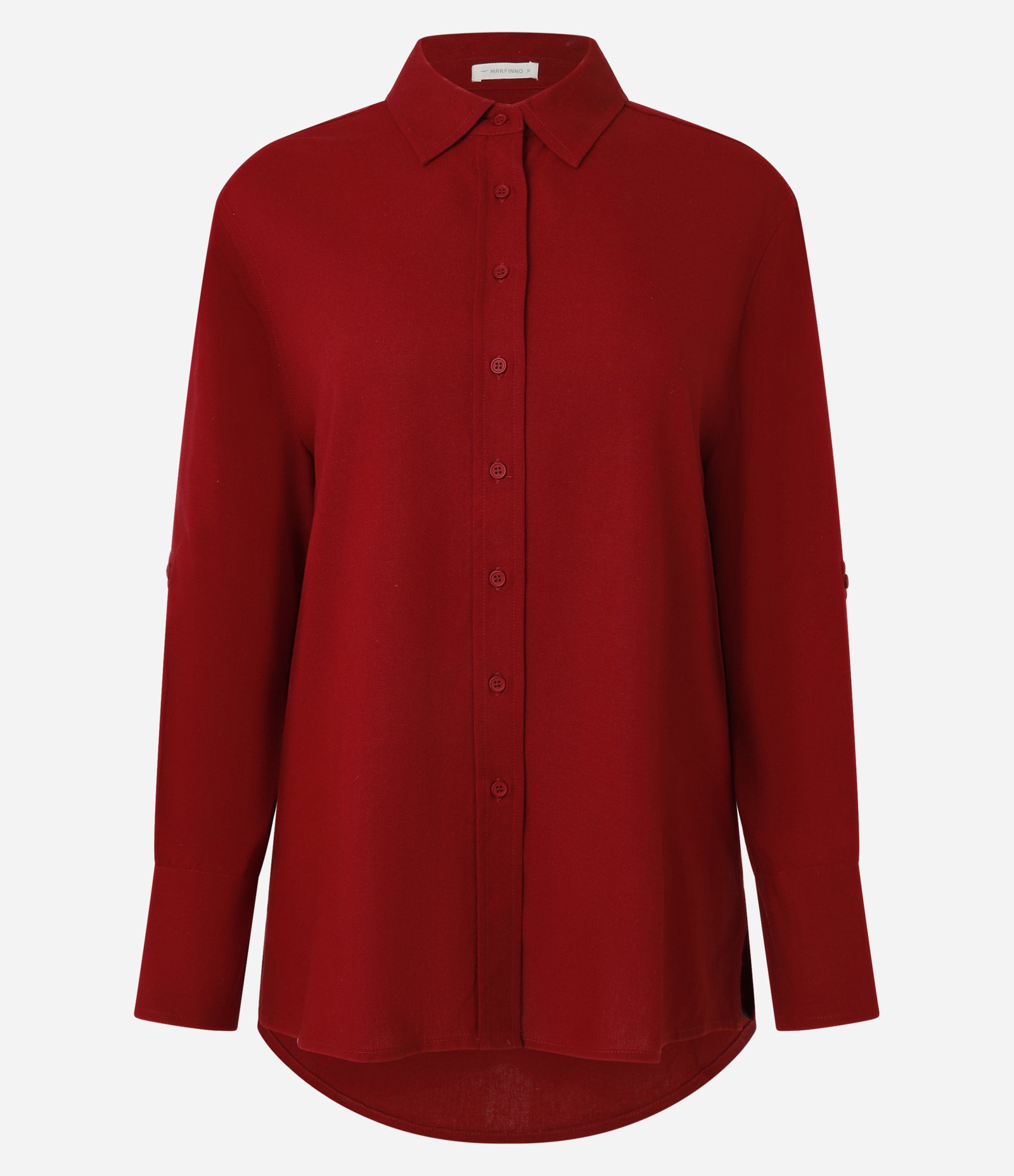 Camisa Viscolinho com Abotoamento Frontal Vermelho 6