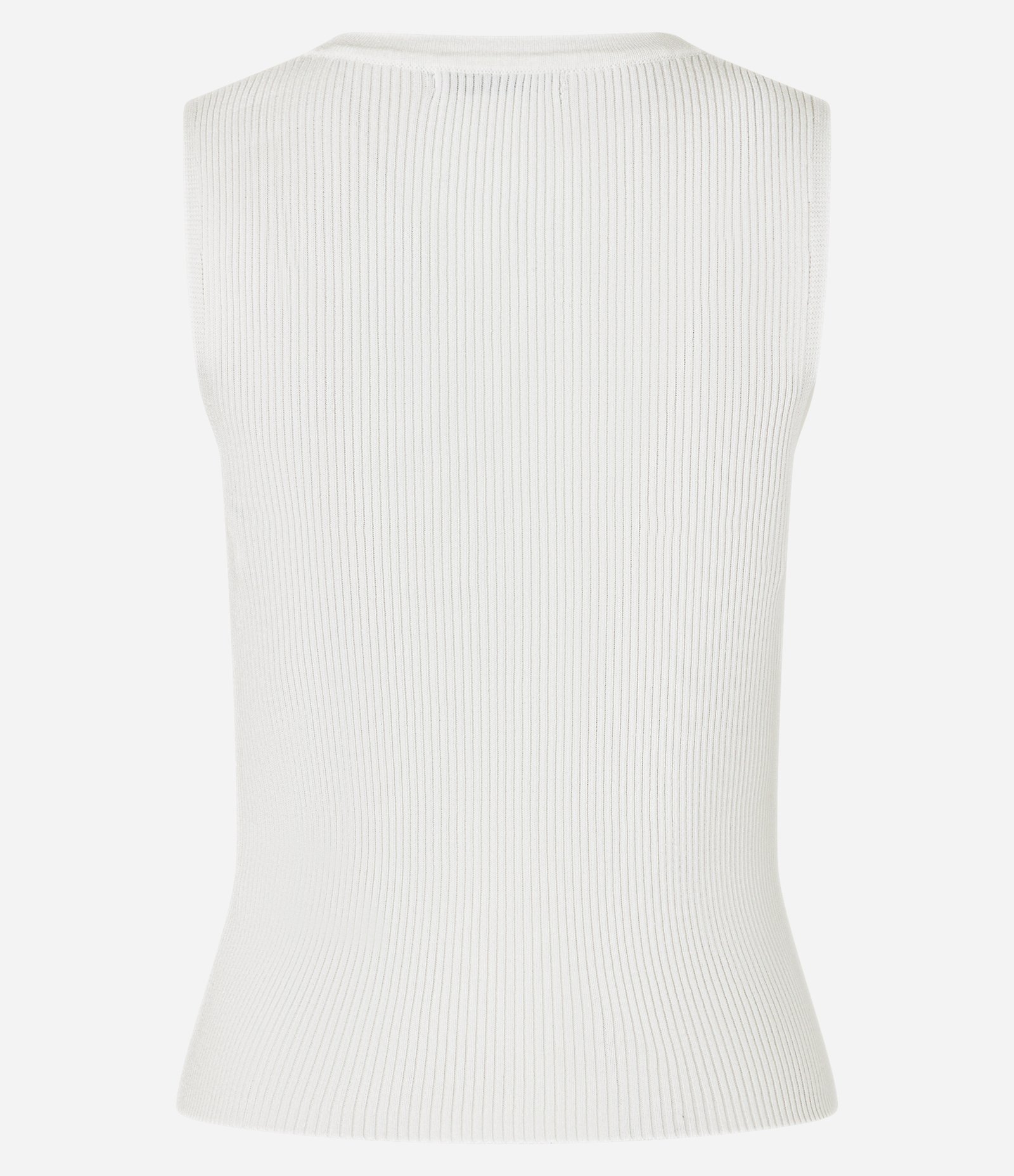 Blusa Canelada em Tricô com Tachas Metalizadas Off White 7