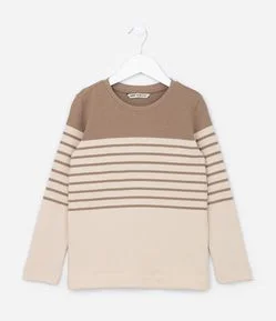 Camiseta Infantil Listradas com Bloco de Cores - Tam 5 a 14 anos