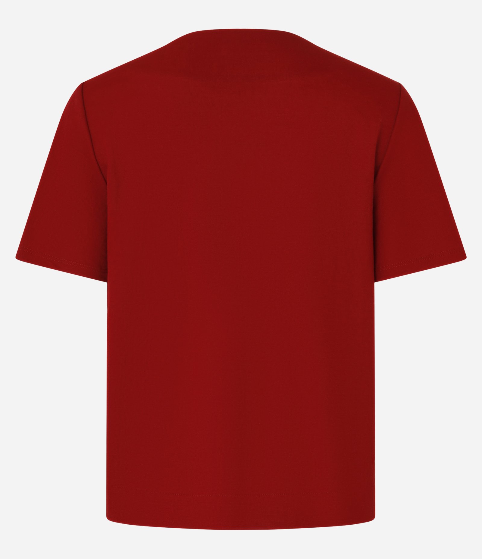 Blusa em Piquet com Decote V e Prega Vermelho 2