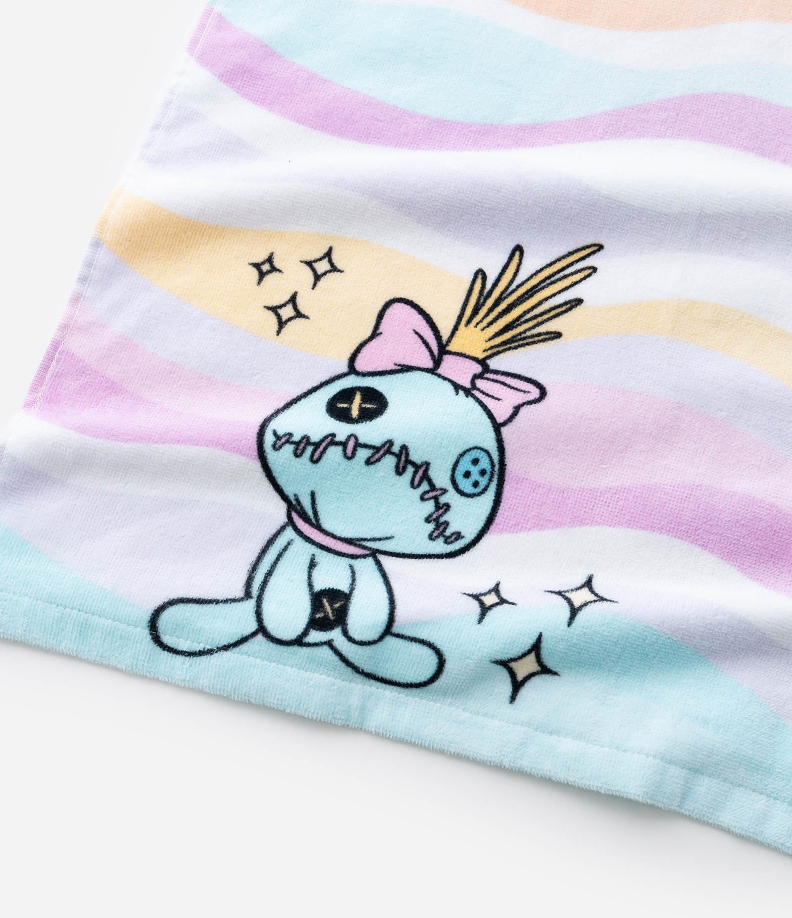 Poncho Infantil Atoalhado Estampa Angel e Stitch- Tam Único Multicores 4