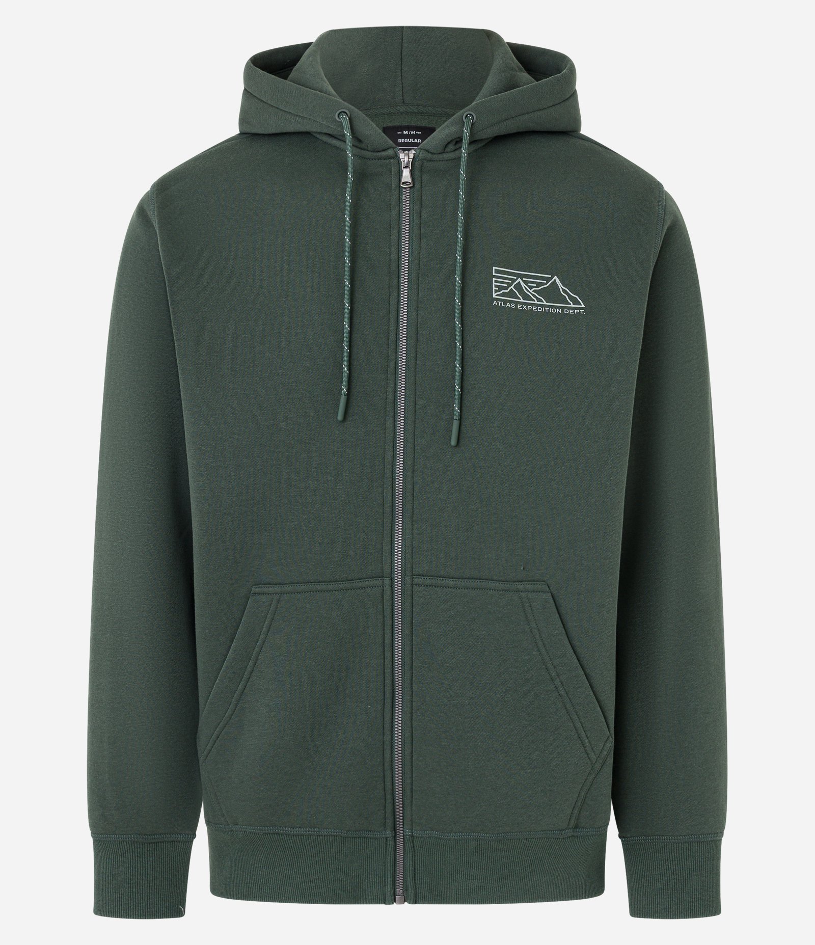 Casaco Canguru em Moletom com Capuz e Estampa de Montanha Verde 5