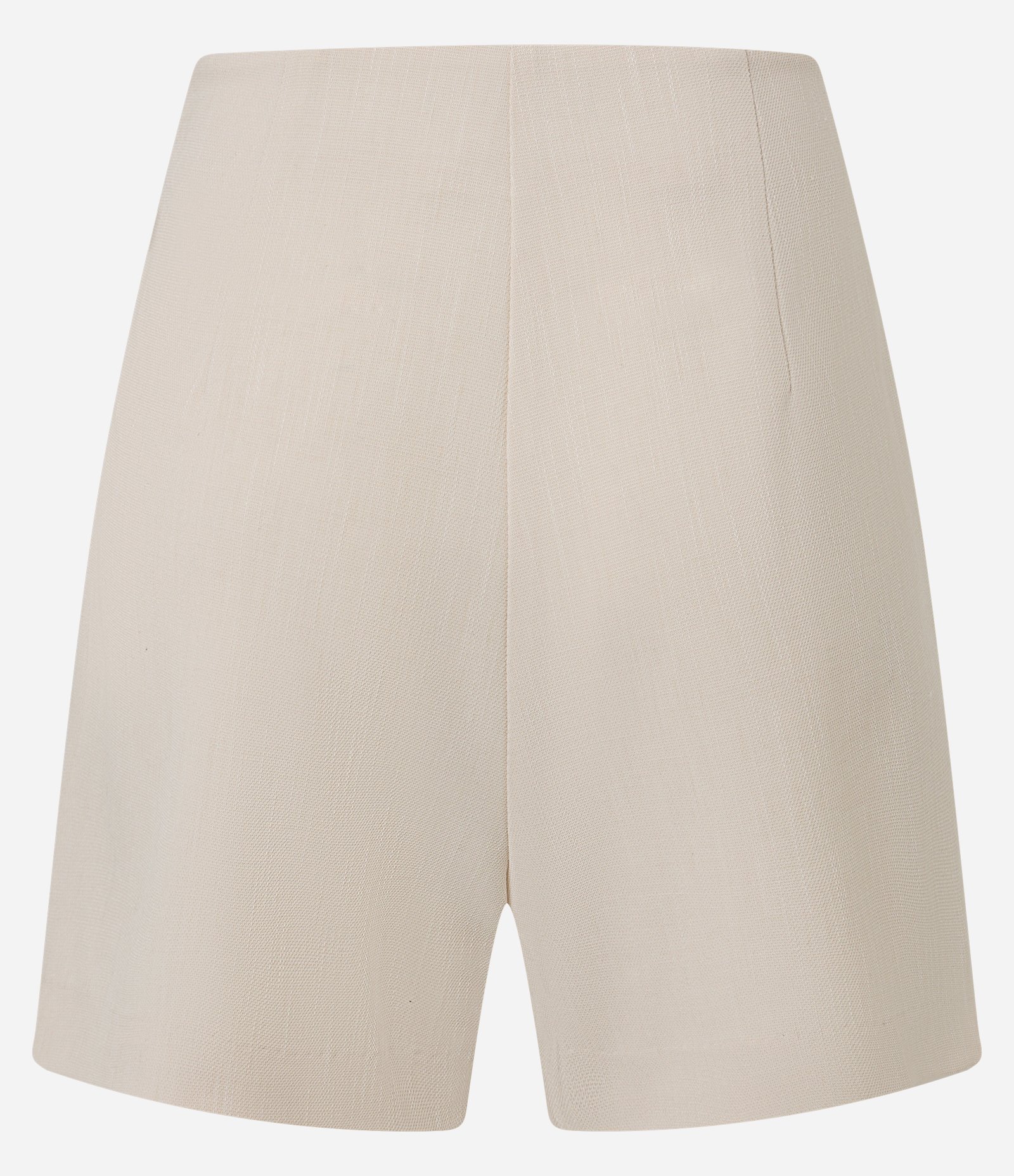 Short Saia Alfaiatado com Textura Maquinetada e Detalhe Camadas Bege 7