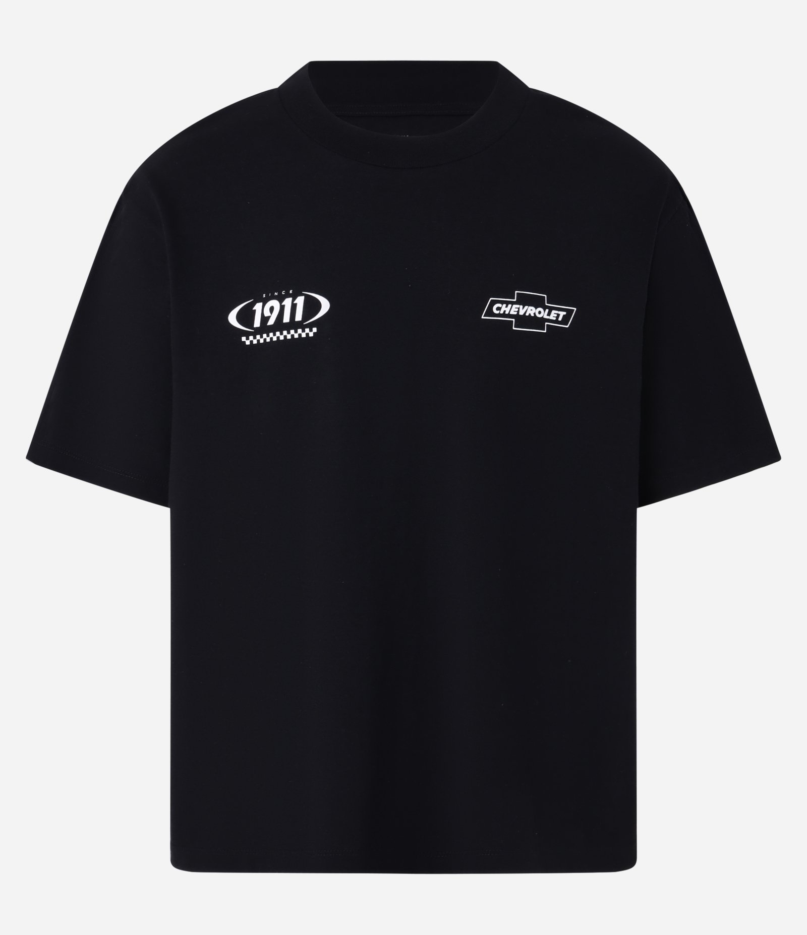 Camiseta Boxy em Malhão com Estampa Chevrolet Preto 7