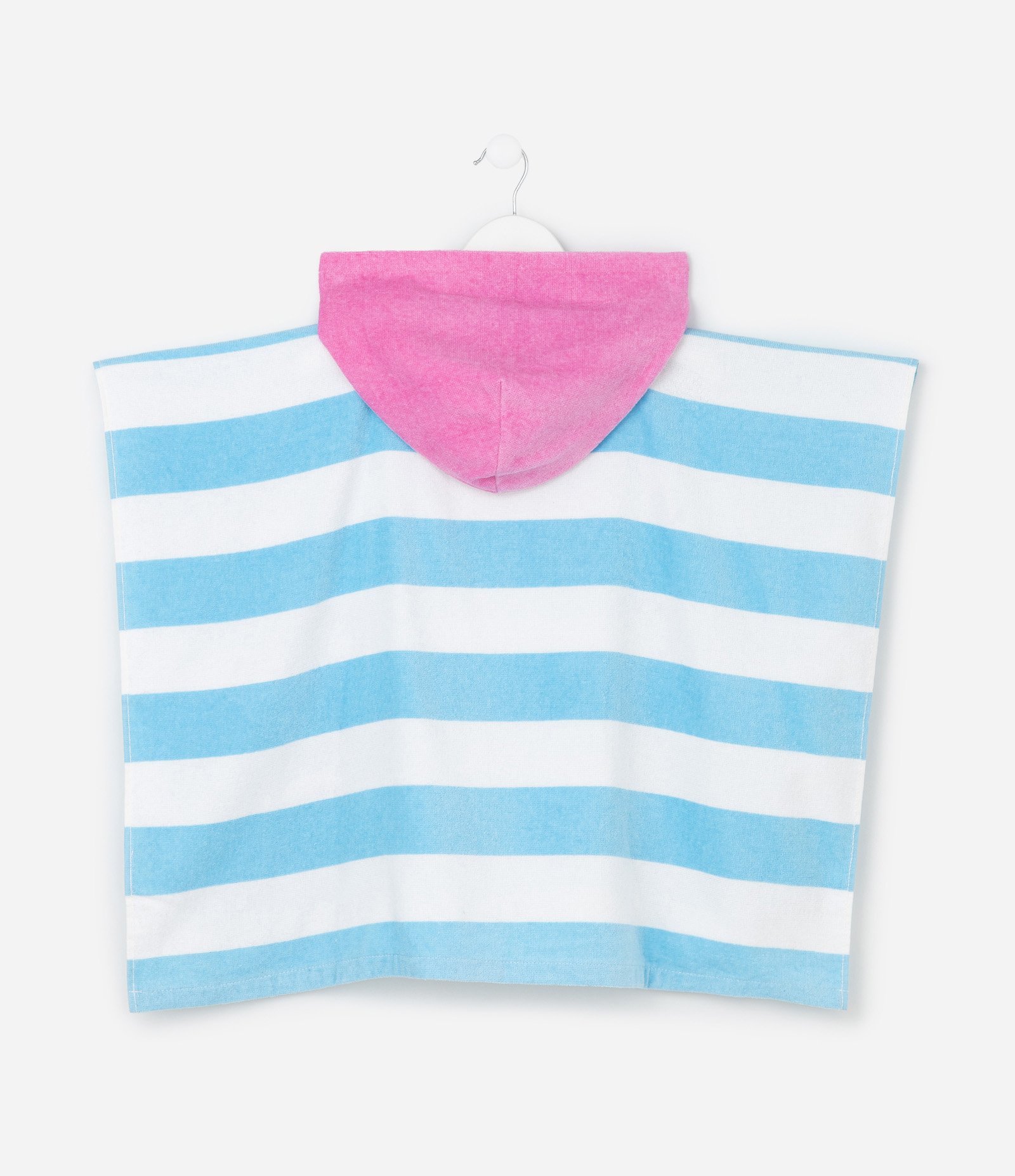 Poncho Infantil Atoalhado com Bolsos Morango - Tam Único Azul/Branco 3