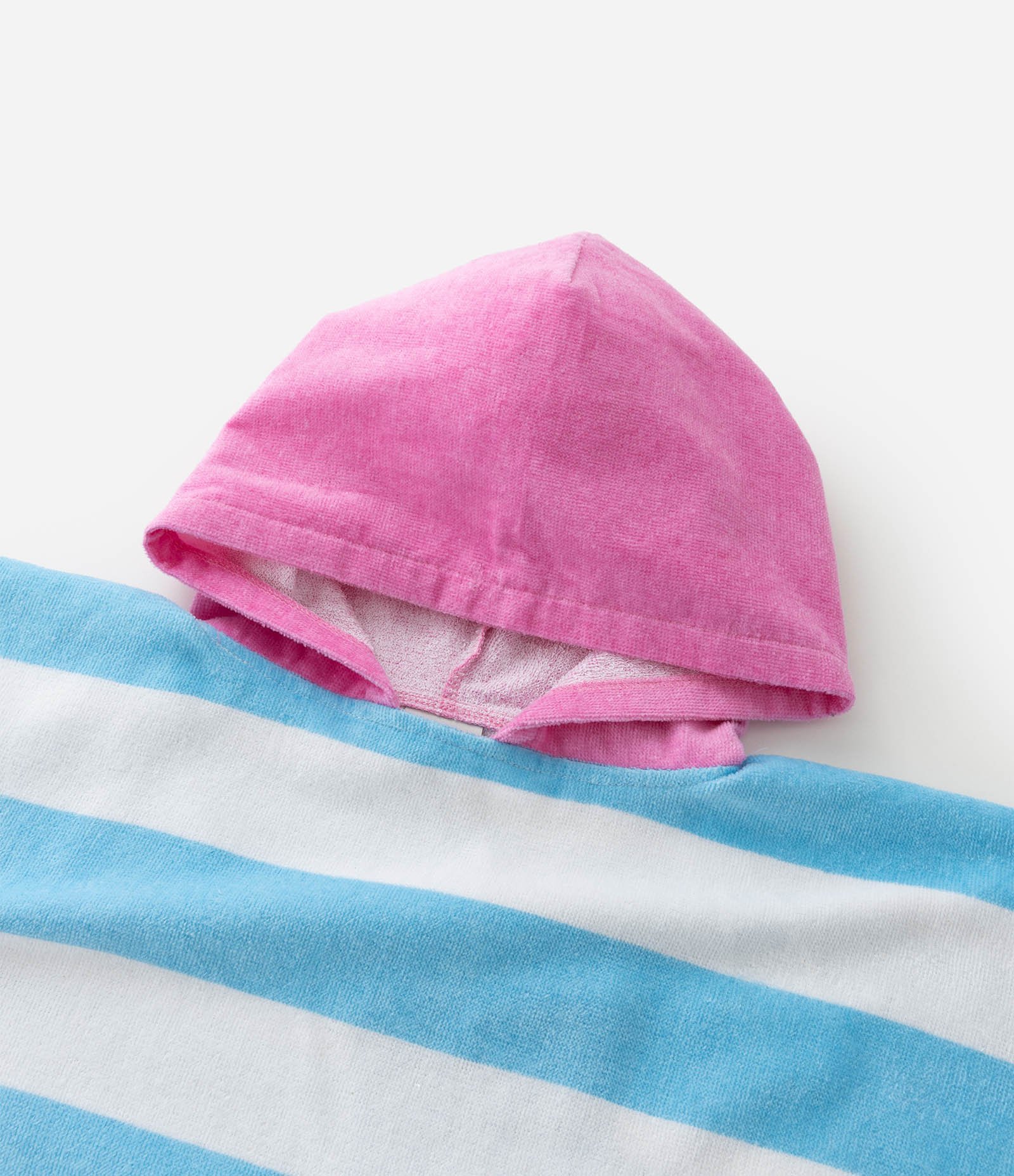 Poncho Infantil Atoalhado com Bolsos Morango - Tam Único Azul/Branco 5