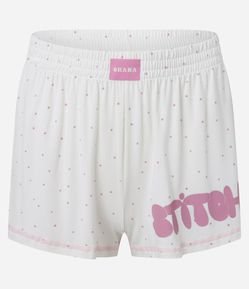 Pijama Short Doll em Viscose com Estampa Stitch