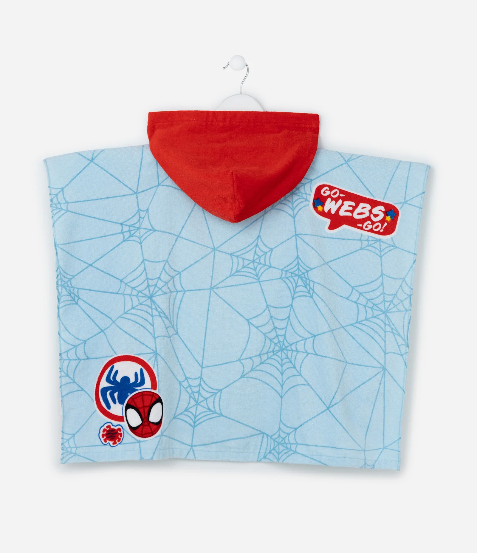 Poncho Infantil Atoalhado Estampa do Spidey - Tam Único Azul/Vermelho 2