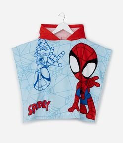 Poncho Infantil Atoalhado Estampa do Spidey - Tam Único