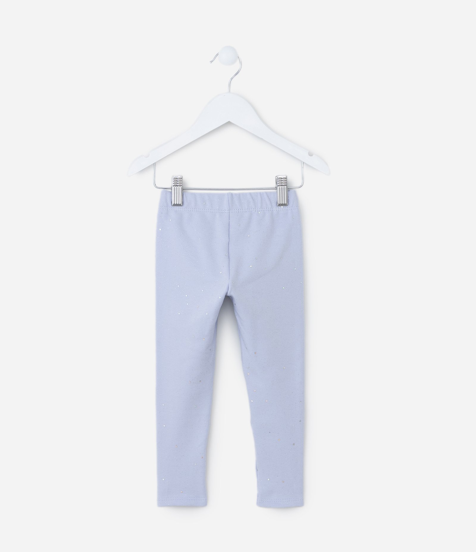 Calça Legging Infantil em Molecotton com Brilhinhos - Tam 1 a 6 Anos Lilás 2