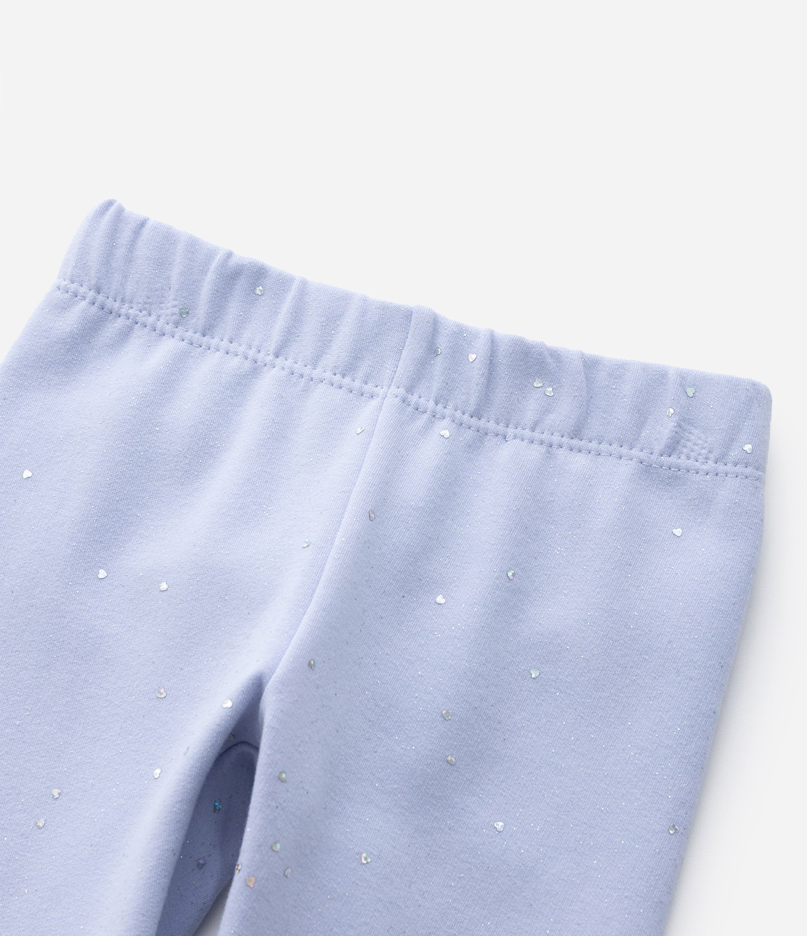 Calça Legging Infantil em Molecotton com Brilhinhos - Tam 1 a 6 Anos Lilás 5