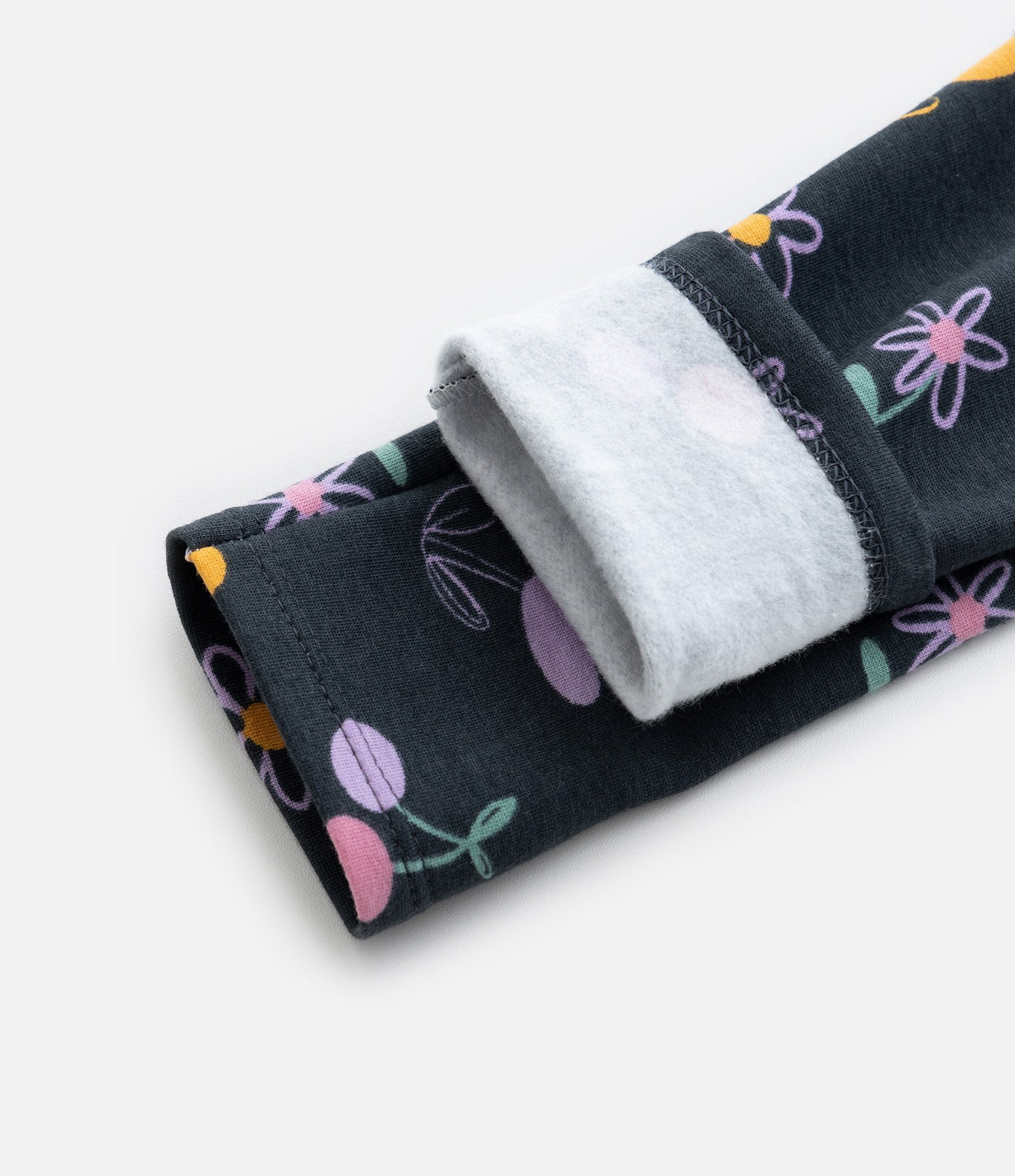 Calça Legging Infantil com Estampa Tulipas - Tam 1 a 6 Anos Cinza 4