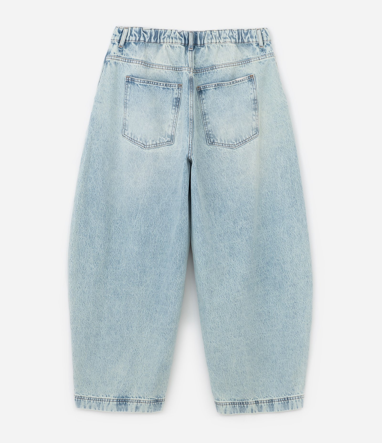 Calça Barrel em Jeans Dirty Curve & Plus Size Azul 6