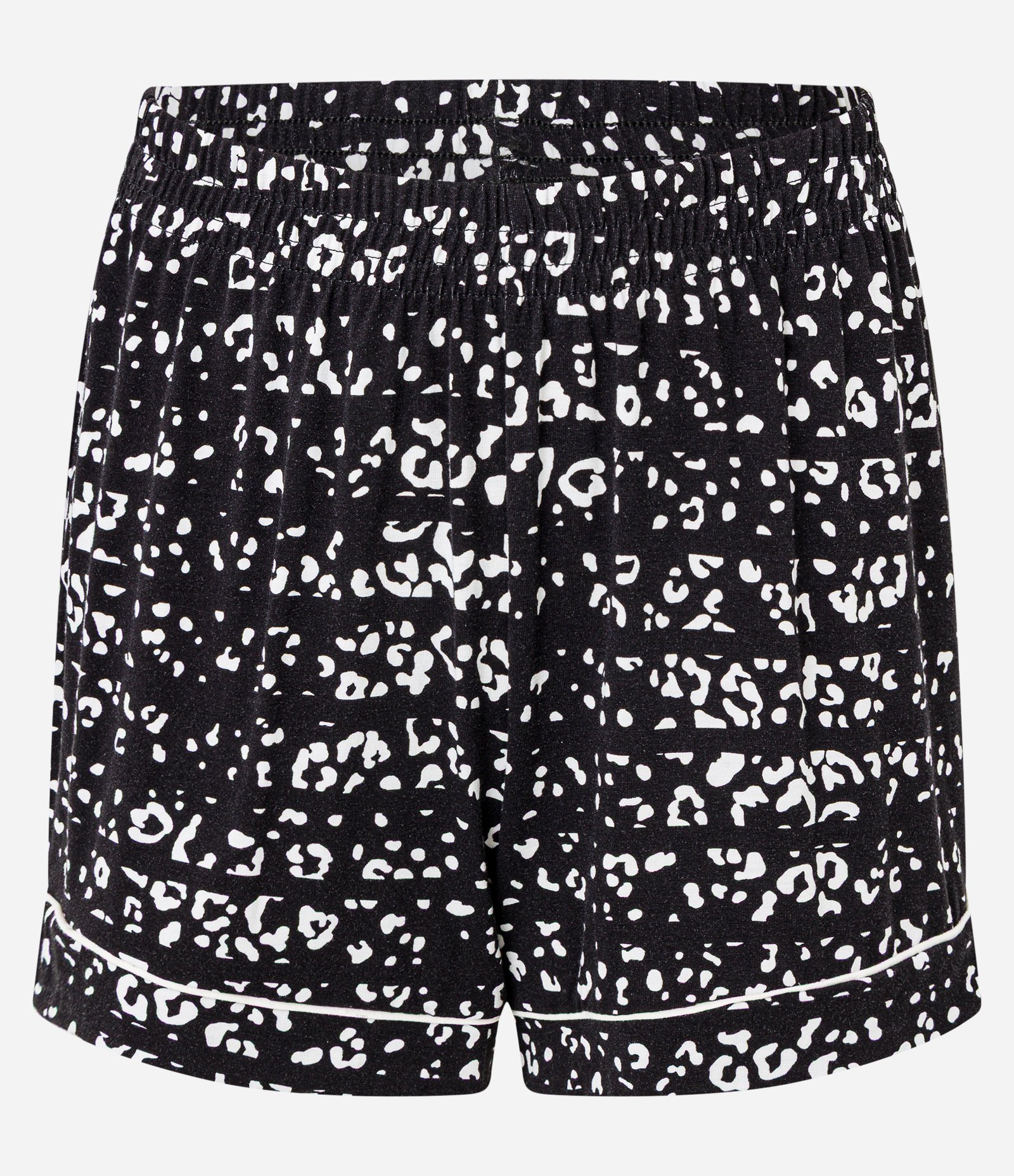 Pijama Americano Short Doll em Viscose com Estampa de Animal Print Listrado Preto 7