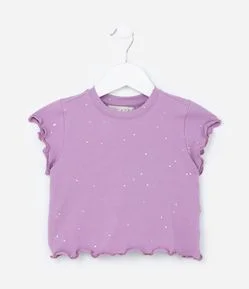 Blusa Infantil em Cotton com Brilhinhos - Tam 1 a 5 Anos