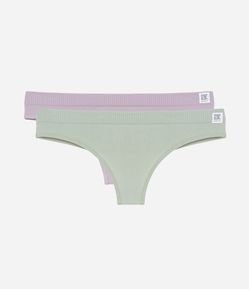 Kit 02 Calcinhas Biquíni Fio Seamless