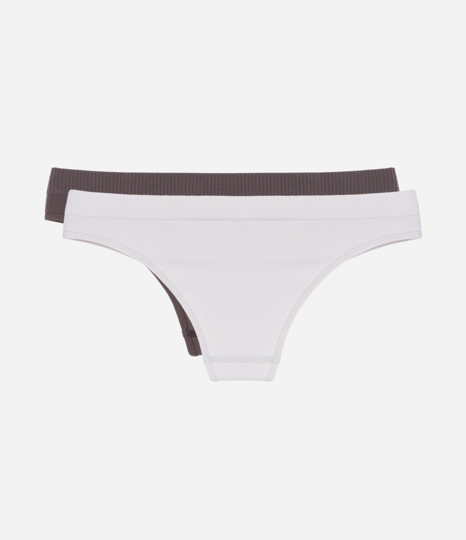 Kit 02 Calcinhas Biquíni Seamless Texturizada Cinza/Lilás 2